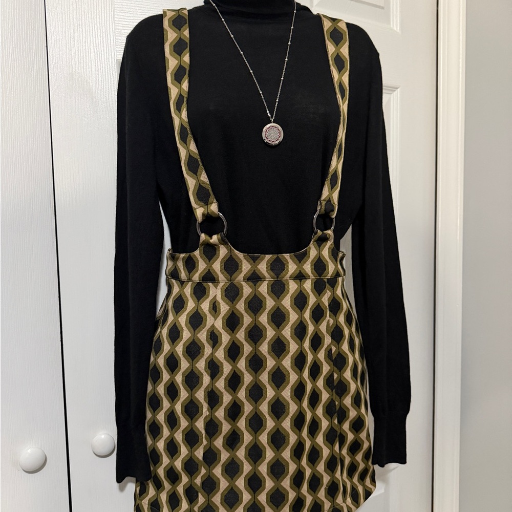 Geometric Patterned Dress with Black Top